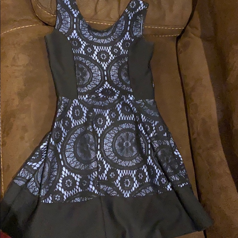 Girls dress with lace overlay
